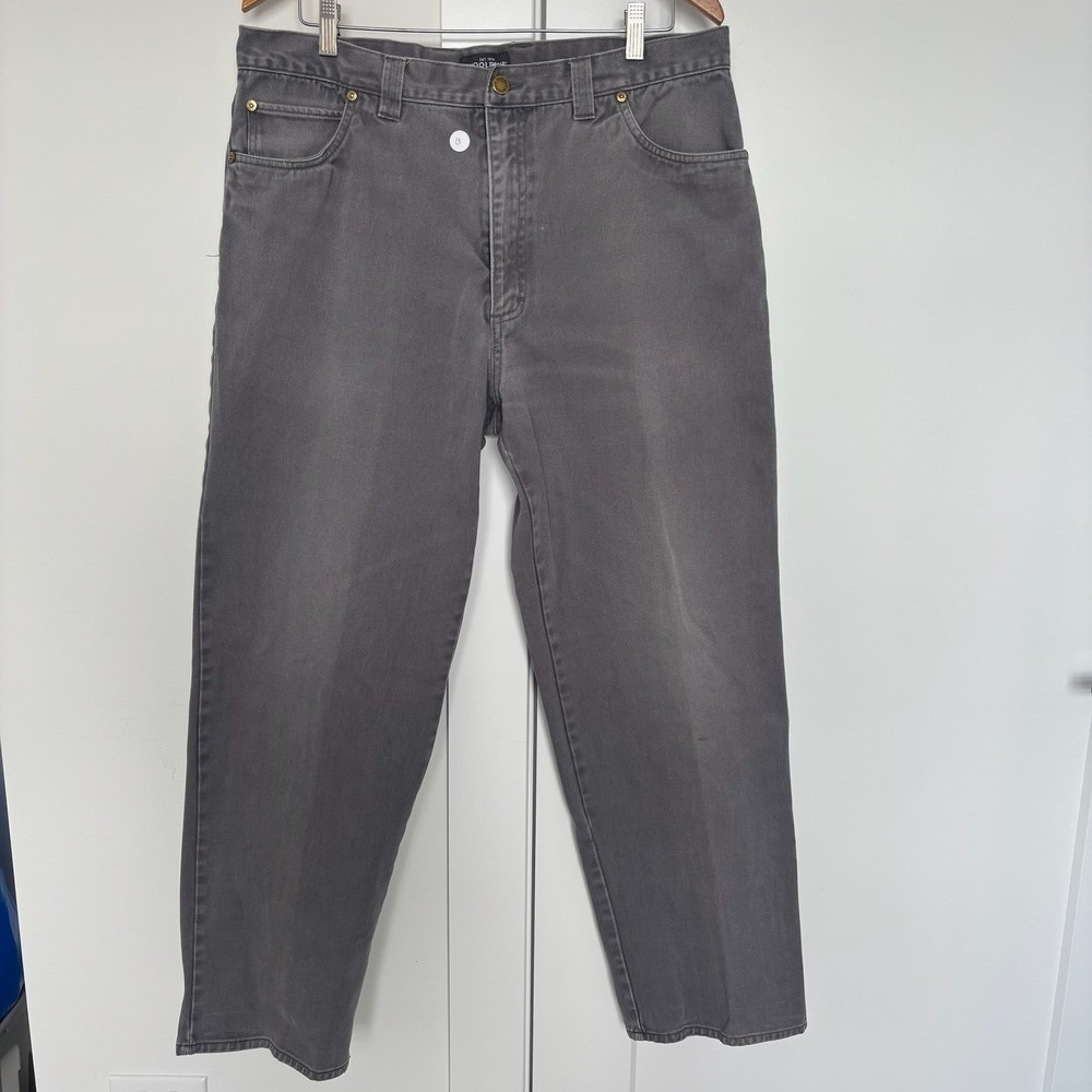 Woolrich Men's 34x30 Gray Denim Jeans‎ Classic Fit Straight Leg Casual Pants